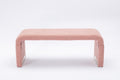 Boucle Fabric Loveseat Ottoman Footstool Bedroom Bench Shoe Bench With Gold Metal Legs,Coffee Pink Pink Foam Boucle