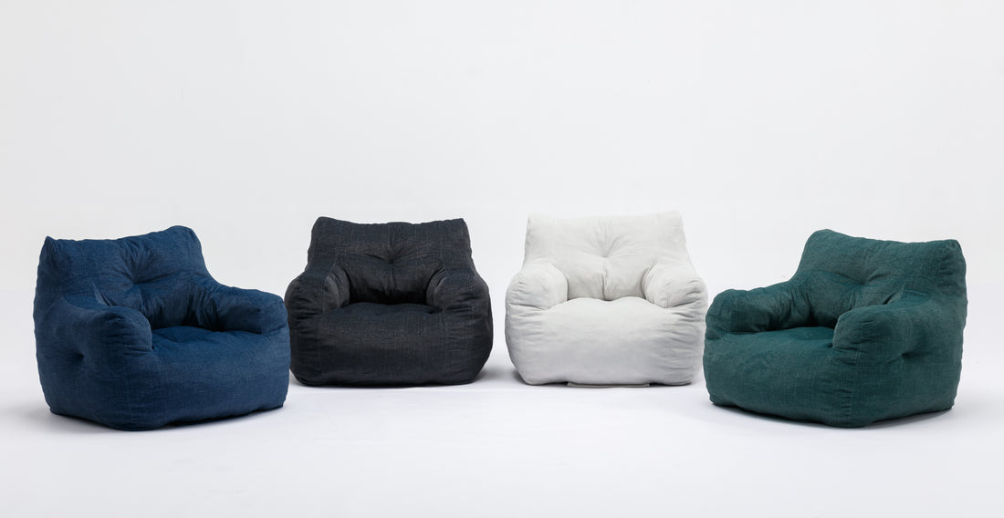 010 Soft Velvet Fabric Bean Bag Chair Filled With Memory Sponge,Green Green Velvet Soft Modern Foam Velvet
