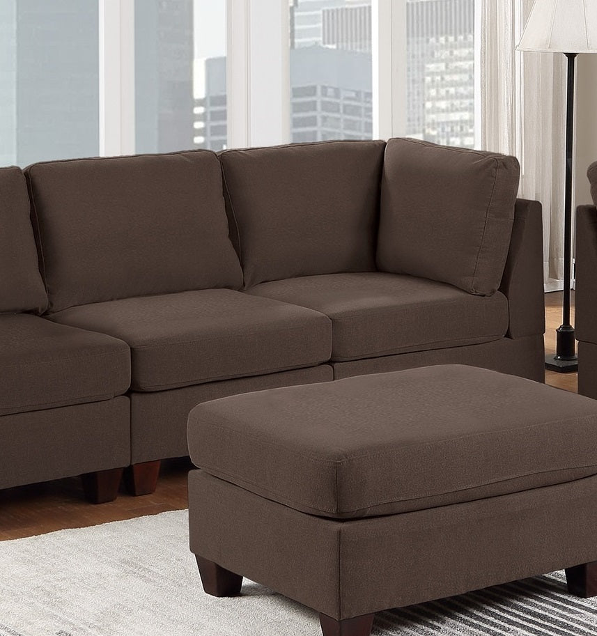 Living Room Furniture Corner Wedge Black Coffee Linen Like Fabric 1Pc Cushion Wedge Sofa Wooden Legs Coffee Primary Living Space Modern,Transitional Fabric