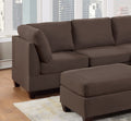 Living Room Furniture Corner Wedge Black Coffee Linen Like Fabric 1Pc Cushion Wedge Sofa Wooden Legs Coffee Primary Living Space Modern,Transitional Fabric