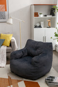 010 Soft Velvet Fabric Bean Bag Chair Filled With Memory Sponge,Dark Gray Dark Gray Velvet Primary Living Space Soft Modern Foam Velvet