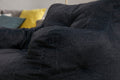 010 Soft Velvet Fabric Bean Bag Chair Filled With Memory Sponge,Dark Gray Dark Gray Velvet Primary Living Space Soft Modern Foam Velvet