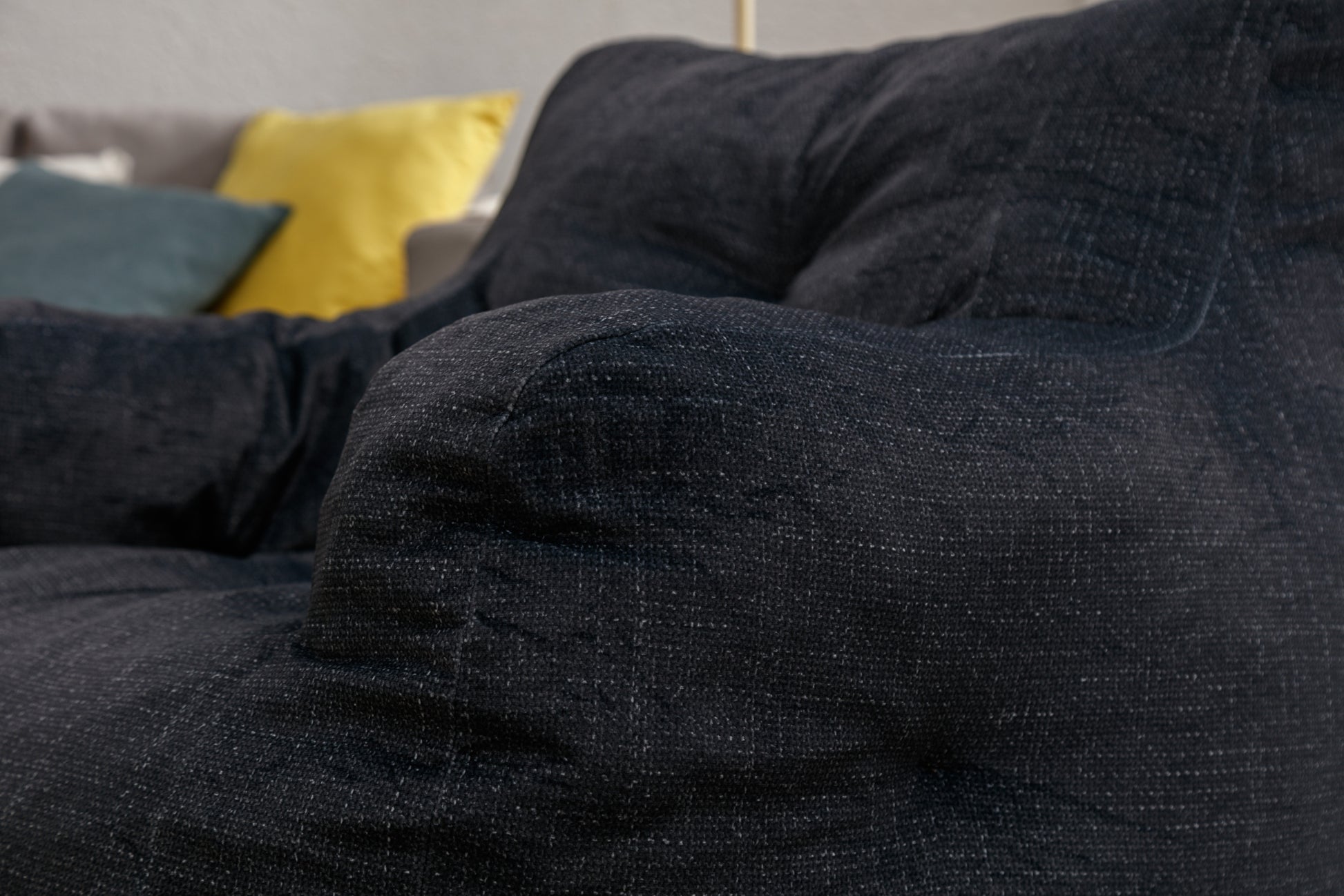 010 Soft Velvet Fabric Bean Bag Chair Filled With Memory Sponge,Dark Gray Dark Gray Velvet Primary Living Space Soft Modern Foam Velvet