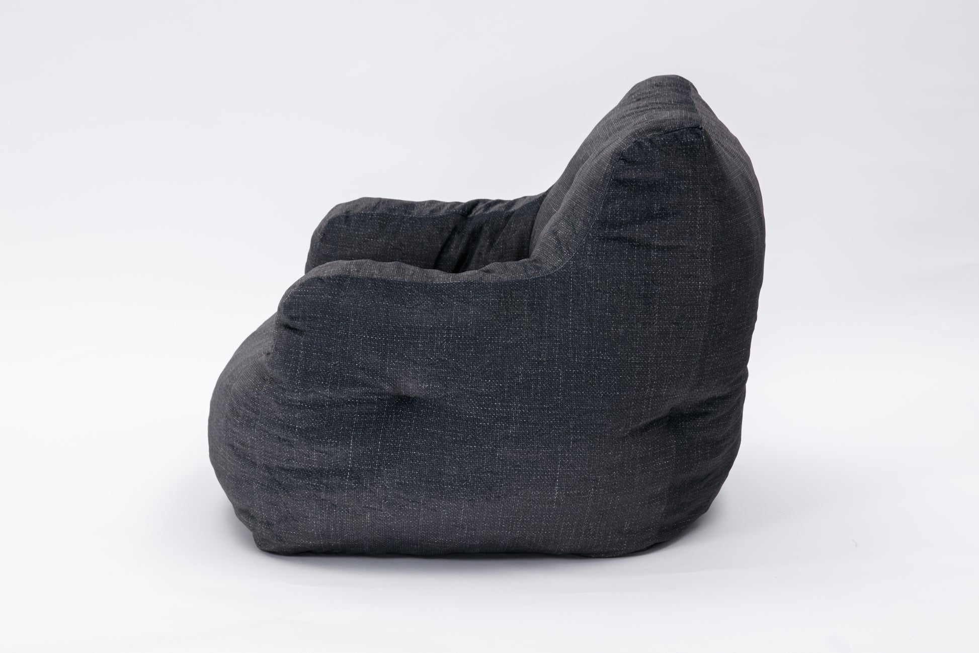 010 Soft Velvet Fabric Bean Bag Chair Filled With Memory Sponge,Dark Gray Dark Gray Velvet Primary Living Space Soft Modern Foam Velvet