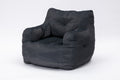 010 Soft Velvet Fabric Bean Bag Chair Filled With Memory Sponge,Dark Gray Dark Gray Velvet Primary Living Space Soft Modern Foam Velvet