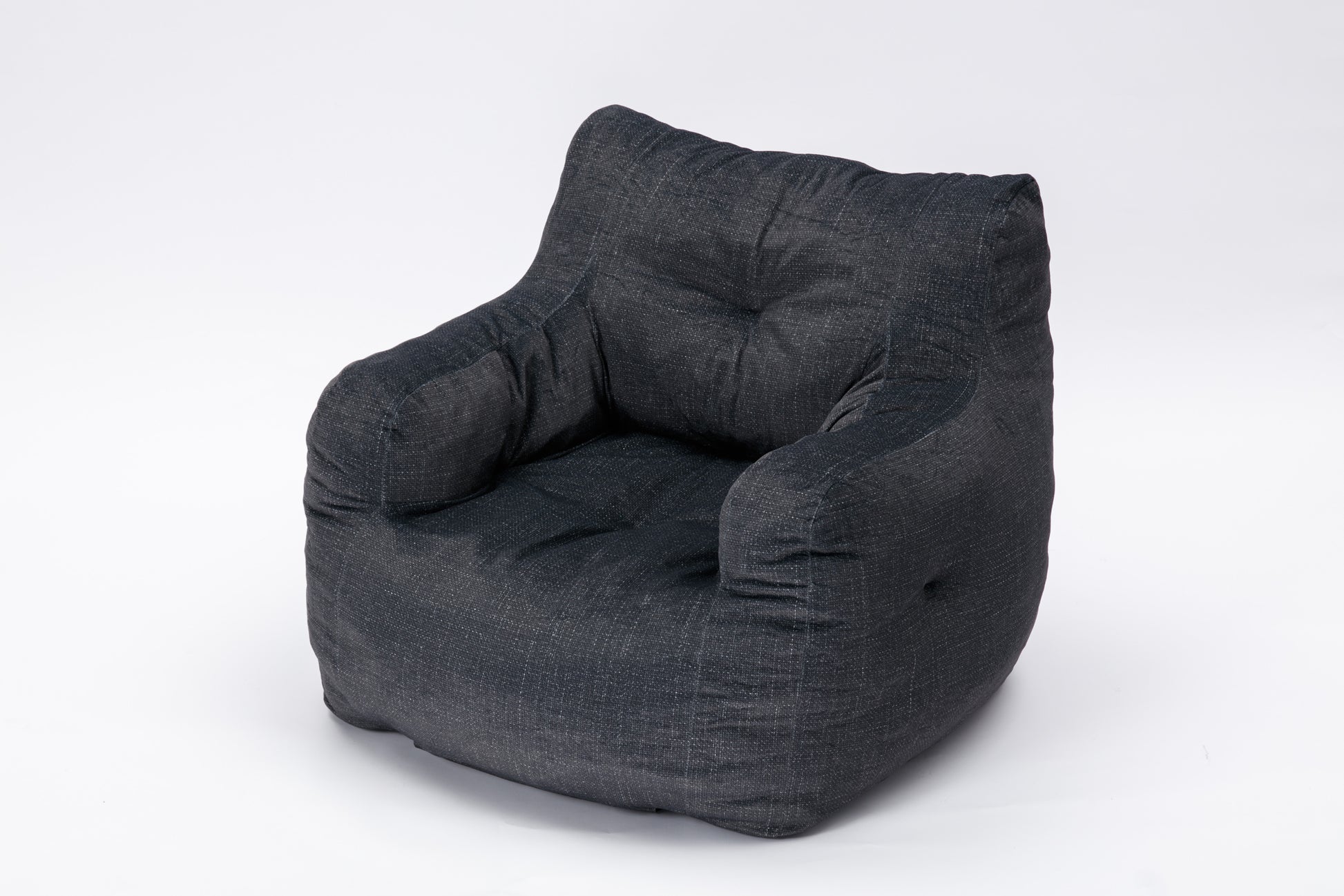 010 Soft Velvet Fabric Bean Bag Chair Filled With Memory Sponge,Dark Gray Dark Gray Velvet Primary Living Space Soft Modern Foam Velvet