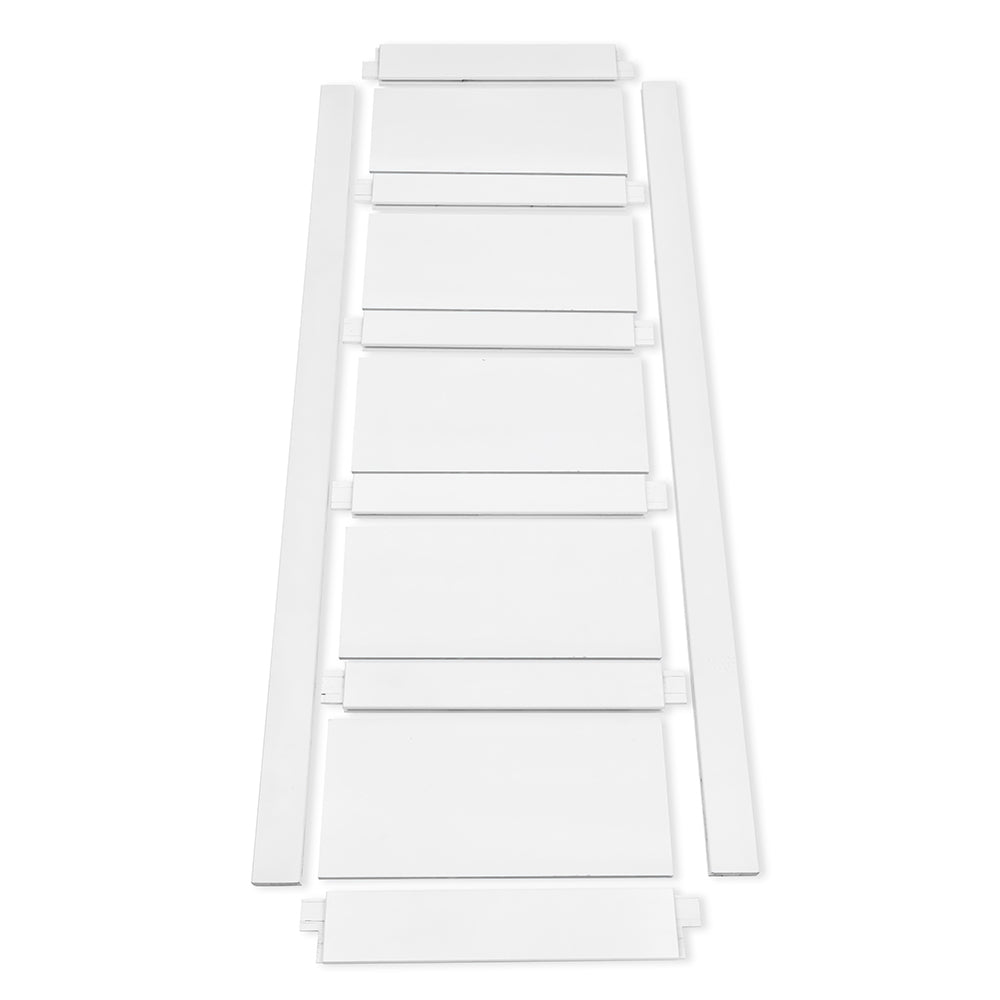 28" X 84" Five Grid Real Primed Door Slab 6.6Ft Barn Door Sliding Hardware Adjustable Floor Guider Pull Handle, Diy Unfinished Paneled Door, Modern Interior Barn Door, Moisture Proof White Mdf