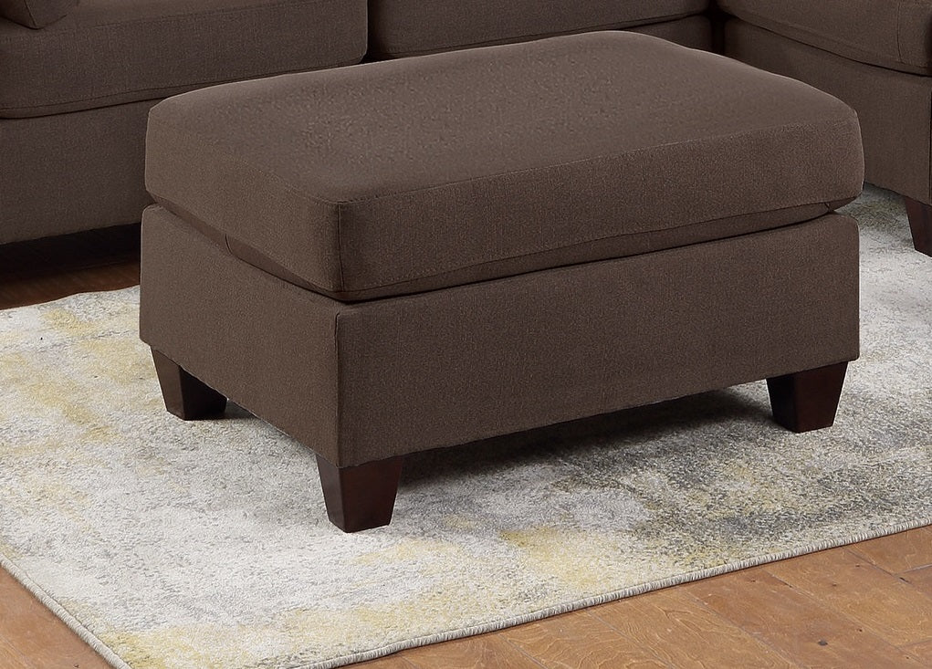 Modular Sofa Set 6Pc Set Living Room Furniture Sofa Loveseat Couch Black Coffee Linen Like Fabric 4X Corner Wedge 1X Armless Chair And 1X Ottoman Coffee Primary Living Space Cushion Back