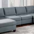 Living Room Furniture Armless Chair Grey Linen Like Fabric 1Pc Cushion Armless Chair Wooden Legs Grey Primary Living Space Contemporary,Modern,Transitional Fabric