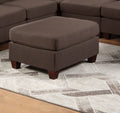Modular Sectional 9Pc Set Living Room Furniture Corner Sectional Couch Black Coffee Linen Like Fabric 3X Corner Wedge 4X Armless Chairs And 2X Ottomans Coffee Wood Primary Living Space Cushion Back