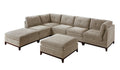 Modular Living Room Furniture Armless Chair Camel Chenille Fabric 1Pc Cushion Armless Chair Couch Exposed Wooden Base Camel Primary Living Space Contemporary,Modern Chenille