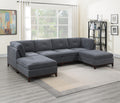 Modular Living Room Furniture Armless Chair Ash Chenille Fabric 1Pc Cushion Armless Chair Couch. Gray Wash Primary Living Space Contemporary,Modern Chenille