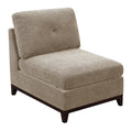 Modular Living Room Furniture Armless Chair Camel Chenille Fabric 1Pc Cushion Armless Chair Couch Exposed Wooden Base Camel Primary Living Space Contemporary,Modern Chenille