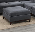 Ash Grey Chenille Fabric Modular Sectional 6Pc Set Living Room Furniture Corner L Sectional Couch 2X Corner Wedge 2X Armless Chairs And 2X Ottomans Tufted Back Gun Ash Chenille Wood Primary Living Space Cushion Back Contemporary,Modern Modular Chenille 6