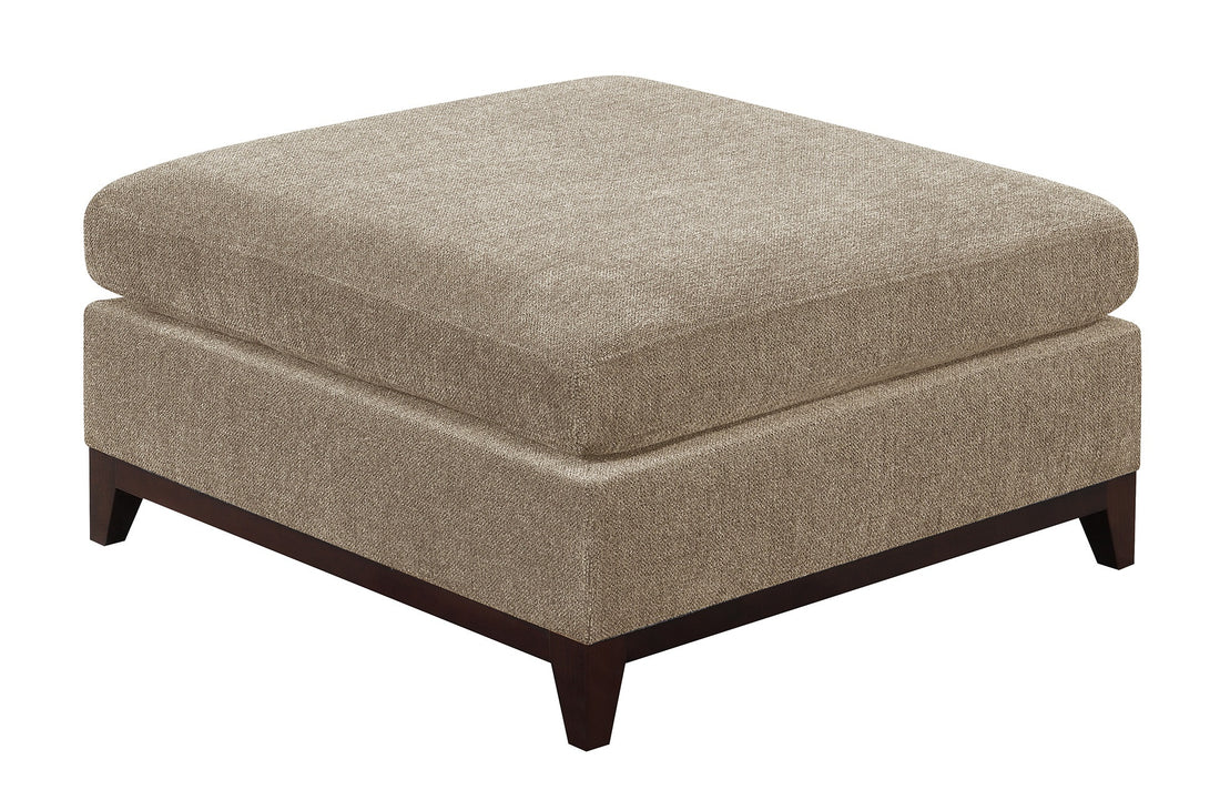 Modular Living Room Furniture Ottoman Camel Chenille Fabric 1Pc Cushion Ottoman Couch Exposed Wooden Base Camel Chenille Primary Living Space Contemporary,Modern Rectangle Chenille