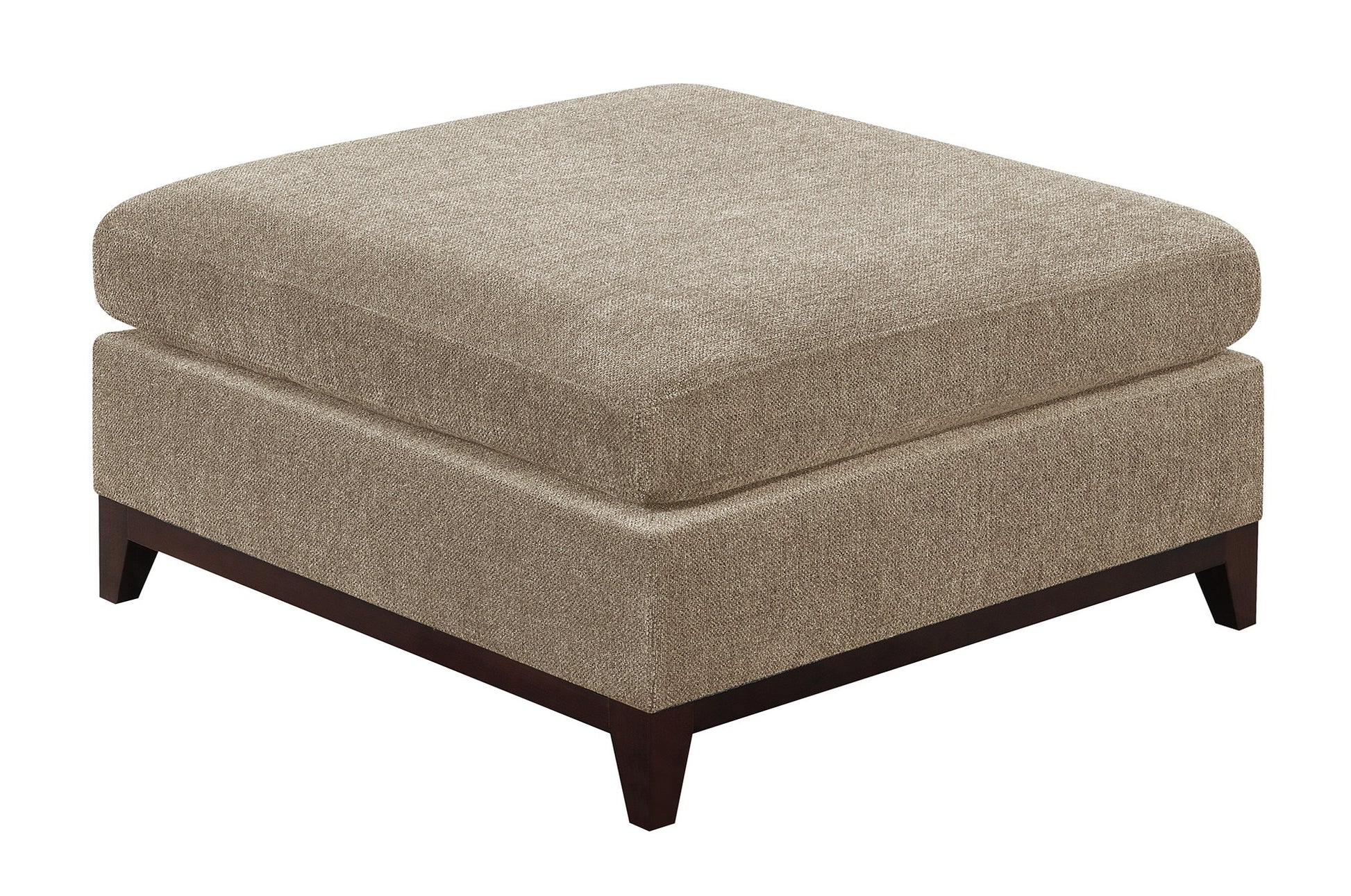 Modular Living Room Furniture Ottoman Camel Chenille Fabric 1Pc Cushion Ottoman Couch Exposed Wooden Base Camel Chenille Primary Living Space Contemporary,Modern Rectangle Chenille
