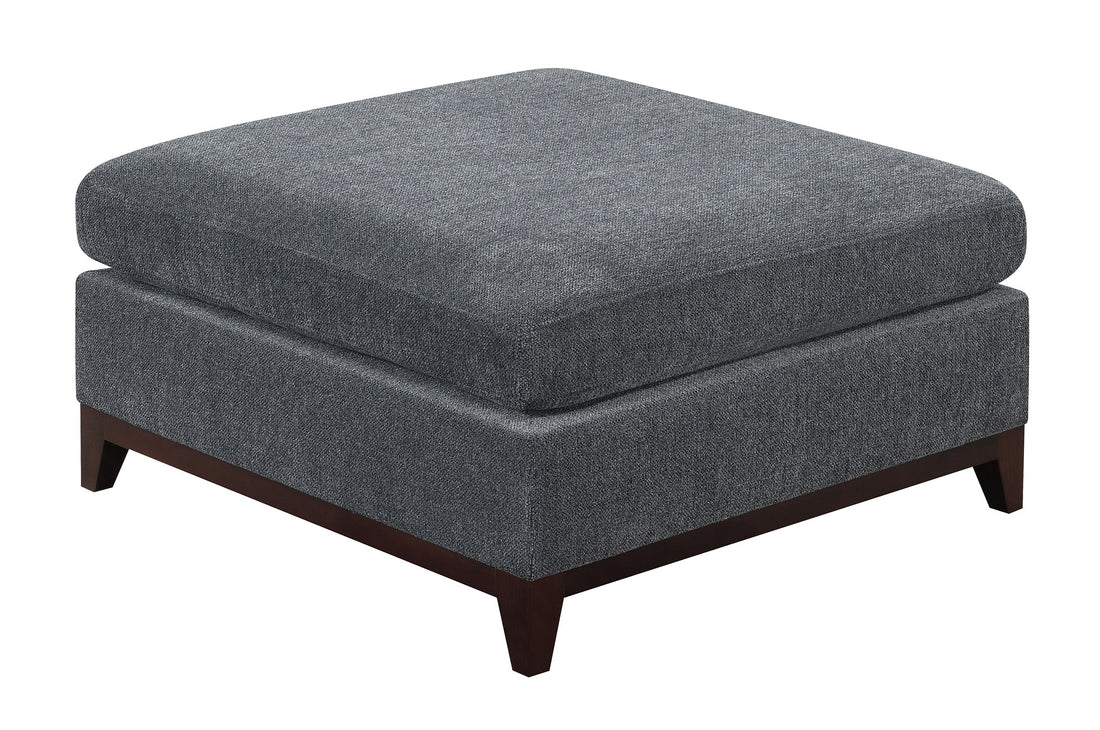 Modular Living Room Furniture Ottoman Ash Chenille Fabric 1Pc Cushion Ottoman Couch Gun Ash Chenille Primary Living Space Contemporary,Modern Rectangle Chenille