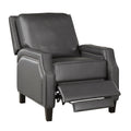 Push Back Reclining Chair Transitional Style Grey Color Self Reclining Motion Chair 1Pc Cushion Seat Modern Living Room Furniture Gray Primary Living Space Transitional Solid Wood