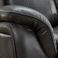 Le152 Power Reclining Sectional Gray W Led Strip Gray Technical Leather