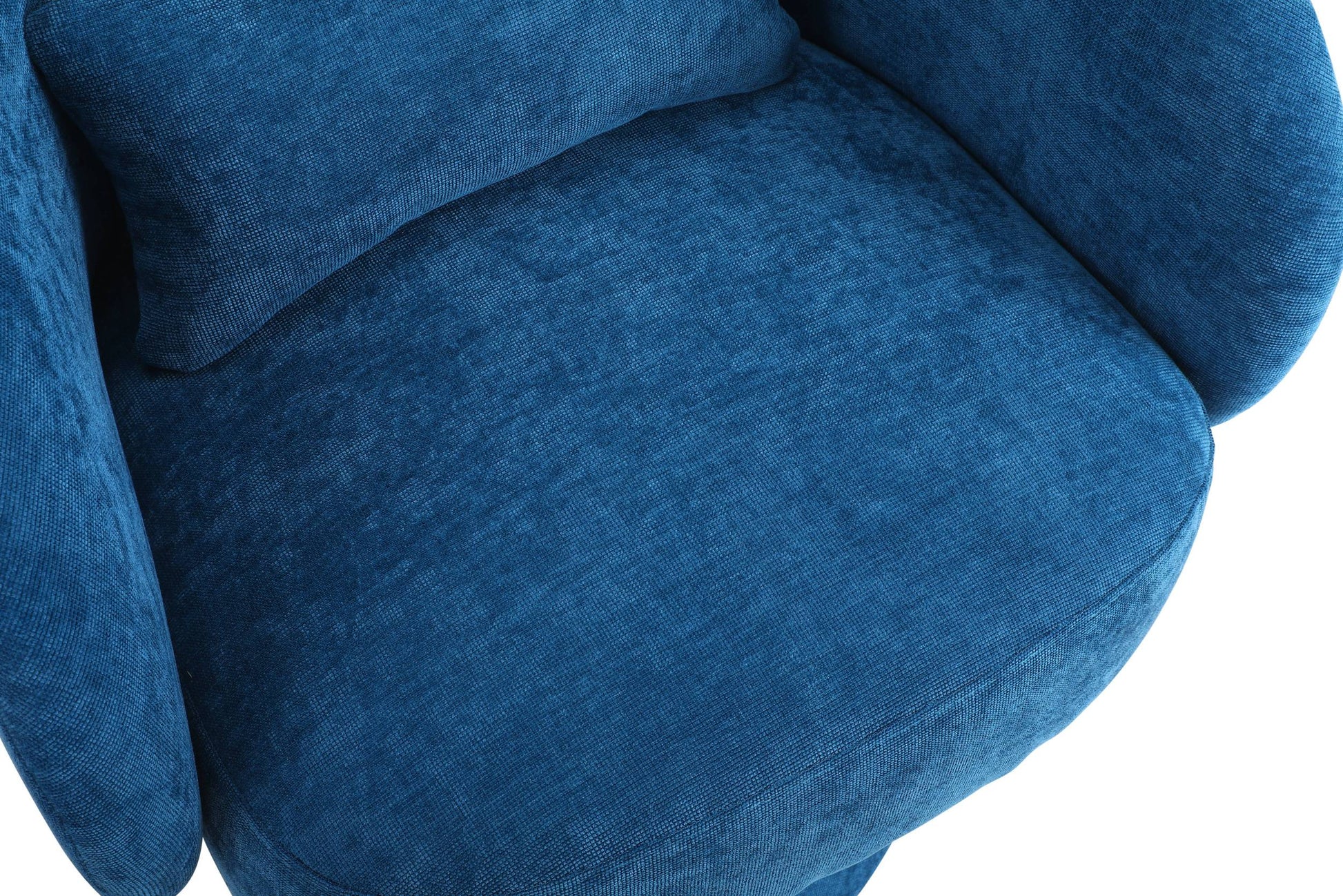 Swivel Accent Chair Armchair, Round Barrel Chair In Fabric For Living Room Bedroom Teal Teal Foam Linen