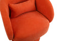 Swivel Accent Chair Armchair, Round Barrel Chair In Fabric For Living Room Bedroom Orange Orange Foam Linen