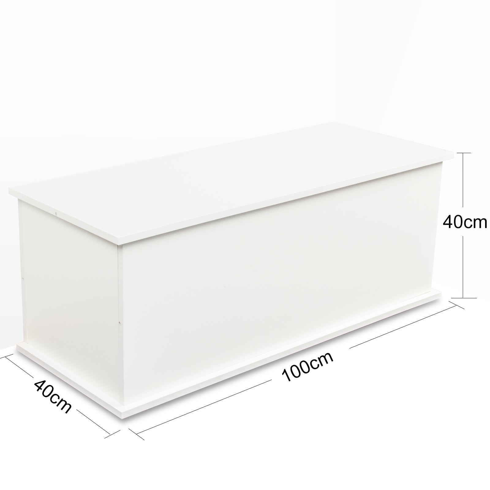 Storage Chest Trunk, Lift Top Wood Box For Entryway Bench Organizer Home Furniture, White White Particle Board