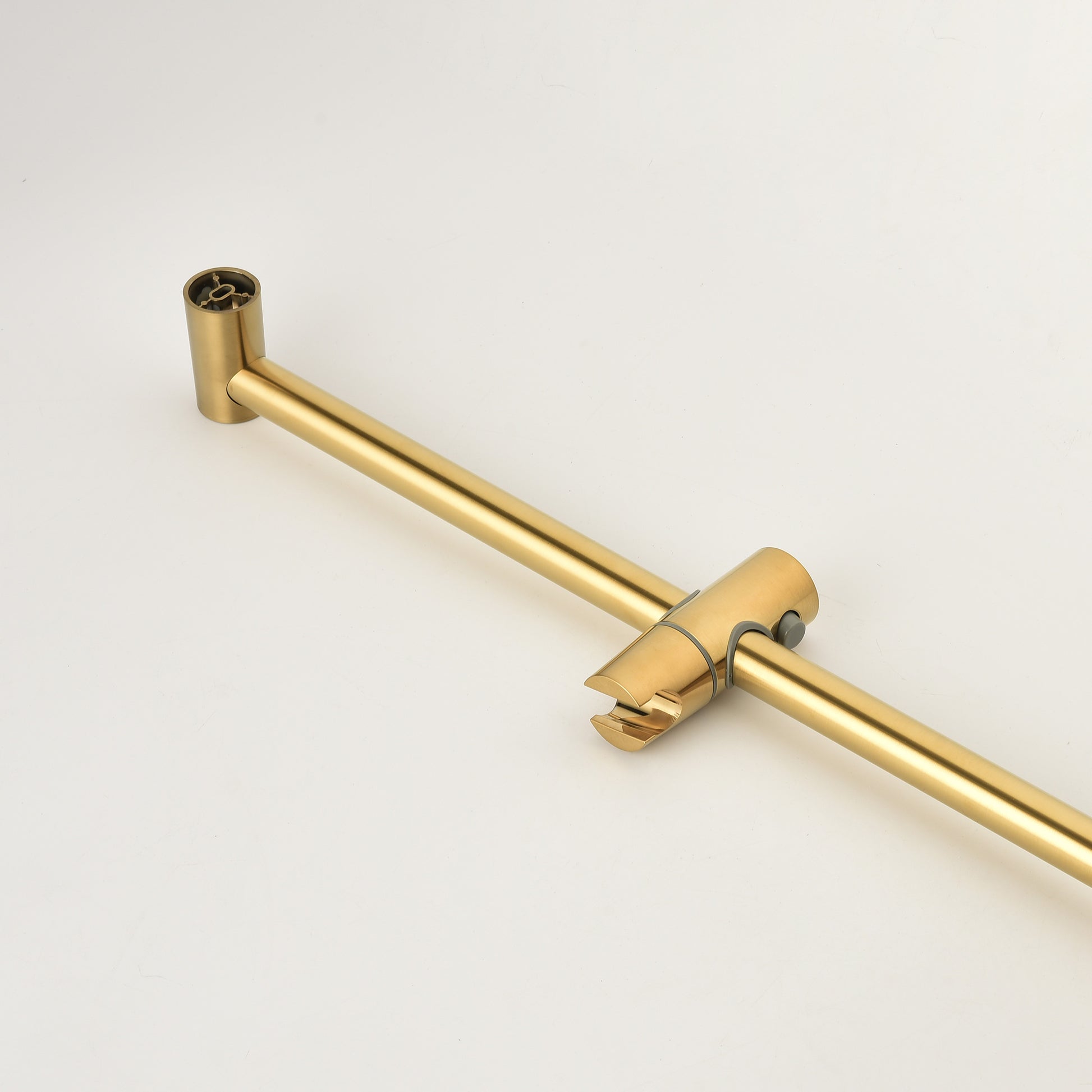 Shower System With Shower Head, Hand Shower, Slide Bar, Bodysprays, Shower Arm, Hose, Valve Trim, And Lever Handles Gold Brass