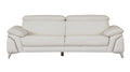 Top Grain Italian Leather Sofa White Foam Leather