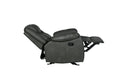 Transitional Leather Air Reclining Chair Gray Foam Leather