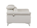 Top Grain Italian Leather Sofa White Foam Leather