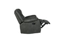 Transitional Leather Air Reclining Chair Gray Foam Leather