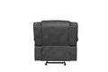 Transitional Leather Air Reclining Chair Gray Foam Leather