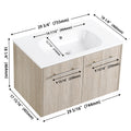 30 Inch Wall Mounted Bathroom Vanity Kd Packing Bvc04730Weo White Oak 2 Bathroom Wall Mounted Plywood