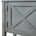 35''Farmhouse Wood Buffet Sideboard Console Table With Bottom Shelf And 2 Door Cabinet, For Living Room, Entryway,Kitchen Dining Room Furniture Antique Gray Antique Gray Pine