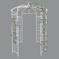 Metal Garden Arch Iron Garden Arbors Gazebo Dia 81.3'' X 114.2'' High Birdcage Shape Pergola Pavilion For Wedding Ceremony Cream White Cream White Iron