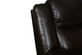 Transitional Leather Air Reclining Sofa Brown Foam Leather