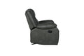 Transitional Leather Air Reclining Chair Gray Foam Leather