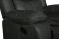 Transitional Leather Air Reclining Chair Gray Foam Leather