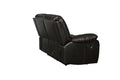 Transitional Leather Air Reclining Loveseat Brown Foam Leather