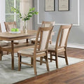 Transitional Set Of 2 Side Chairs Natural Tone And Beige Solid Wood Chair Paddedupholstered Seat Kitchen Dining Room Furniture Natural Dining Room Modern,Transitional Dining Chairs Rubberwood Solid