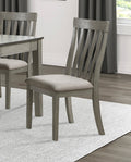 Country Casual Styling 6Pc Dining Set Dining Table With Drawers Bench Side Chairs Light Gray Finish Wooden Contemporary Furniture Wood Wood Gray Seats 6 Wood Dining Room 60 Inches Casual 4 Leg Rectangular Dining Table With Chair And Bench Solid Wood