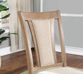 Transitional Set Of 2 Counter Height Chairs Natural Tone And Beige Solid Wood Chair Paddedupholstered Seat Kitchen Dining Room Furniture Natural Dining Room Modern,Transitional Side Chair Solid Wood
