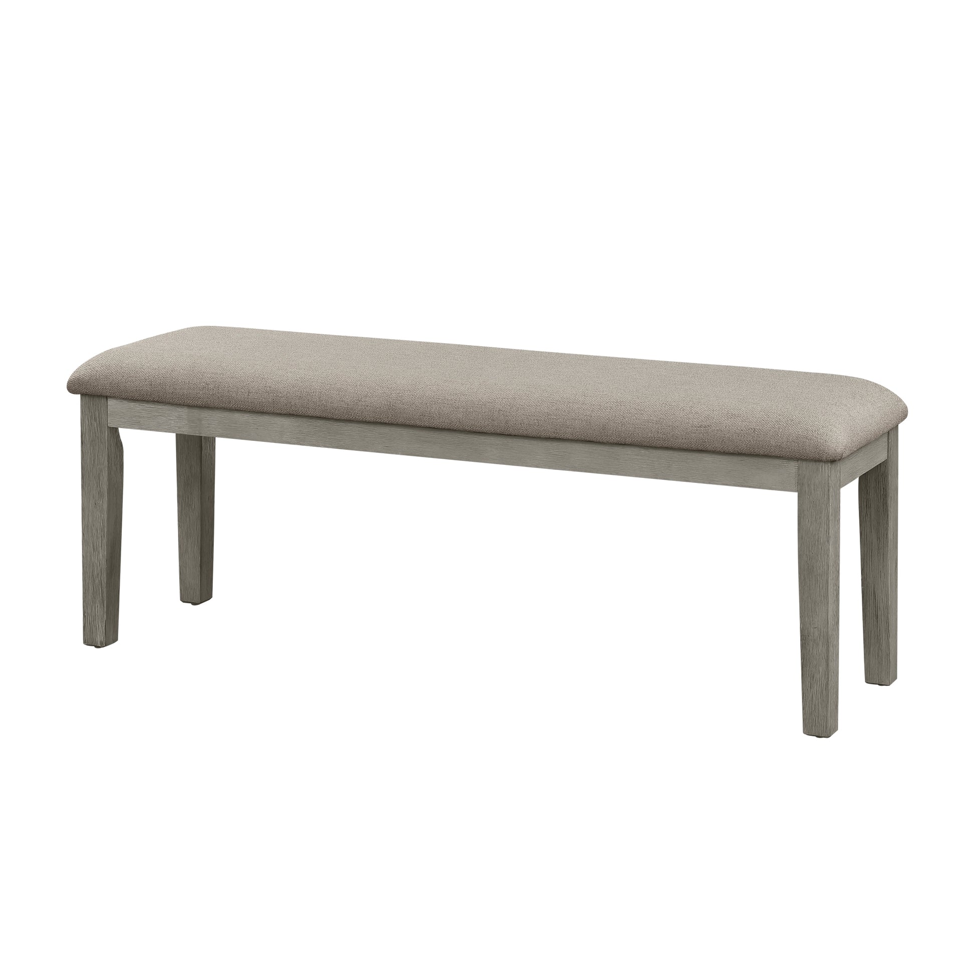 Country Casual Styling 6Pc Dining Set Dining Table With Drawers Bench Side Chairs Light Gray Finish Wooden Contemporary Furniture Wood Wood Gray Seats 6 Wood Dining Room 60 Inches Casual 4 Leg Rectangular Dining Table With Chair And Bench Solid Wood