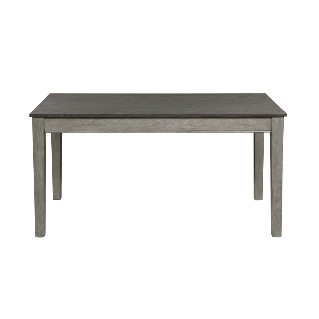 Wire Brushed Light Gray Finish 1Pc Dining Table With 2 Hidden Drawers Casual Dining Room Furniture Gray Dining Room Casual Wood