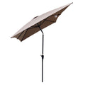 6 X 9Ft Patio Umbrella Outdoor Waterproof Umbrella With Crank And Push Button Tilt Without Flap For Garden Backyard Pool Swimming Pool Market Mushroom Steel