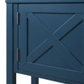 35'' Farmhouse Wood Buffet Sideboard Console Table With Bottom Shelf And 2 Door Cabinet, For Living Room, Entryway,Kitchen Dining Room Furniture Navy Blue Navy Blue Pine