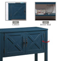 35'' Farmhouse Wood Buffet Sideboard Console Table With Bottom Shelf And 2 Door Cabinet, For Living Room, Entryway,Kitchen Dining Room Furniture Navy Blue Navy Blue Pine