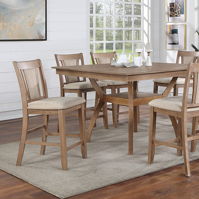 Transitional Set Of 2 Counter Height Chairs Natural Tone And Beige Solid Wood Chair Paddedupholstered Seat Kitchen Dining Room Furniture Natural Dining Room Modern,Transitional Side Chair Solid Wood