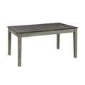 Country Casual Styling 5Pc Dining Set Dining Table With Drawers And 4X Side Chairs Light Gray Finish Wooden Contemporary Furniture Wood Wood Gray Seats 4 Wood Dining Room 60 Inches Casual 4 Leg Rectangular Dining Table With Chair Wood