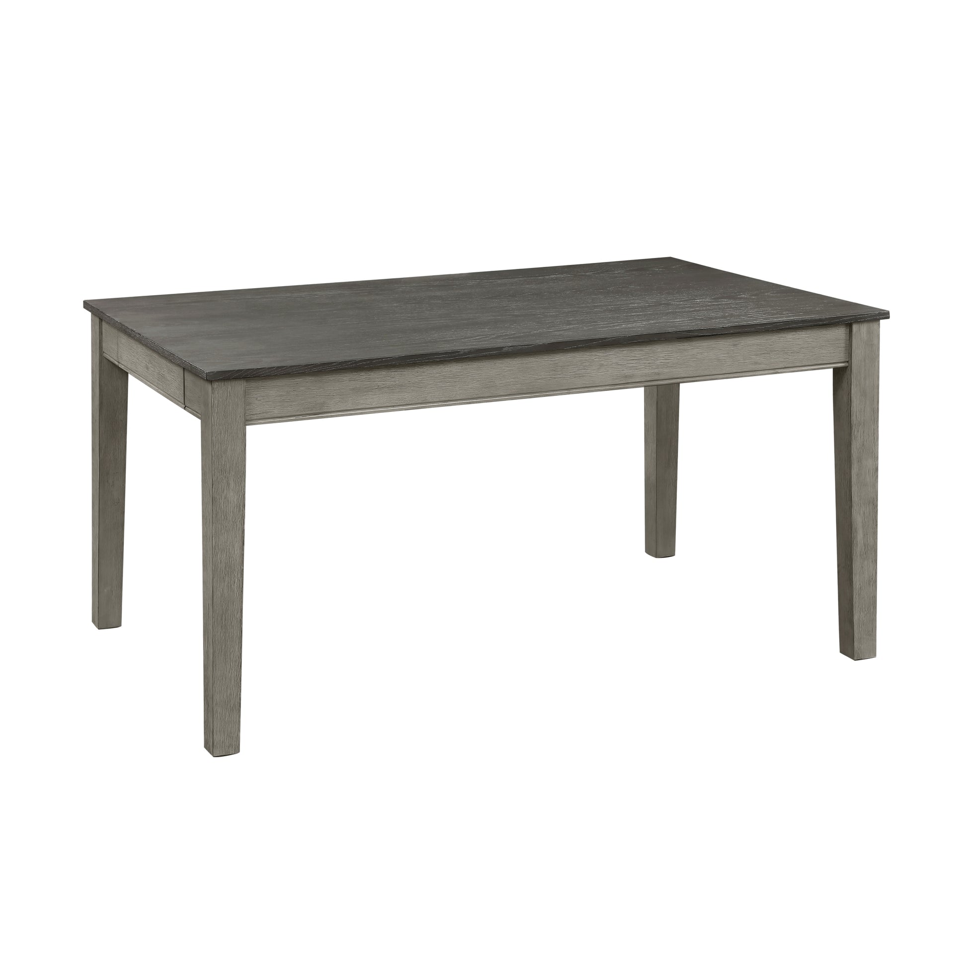 Country Casual Styling 5Pc Dining Set Dining Table With Drawers And 4X Side Chairs Light Gray Finish Wooden Contemporary Furniture Wood Wood Gray Seats 4 Wood Dining Room 60 Inches Casual 4 Leg Rectangular Dining Table With Chair Wood